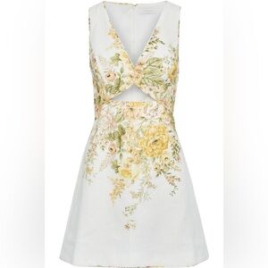 Zimmerman Amelia cut out short dress floral